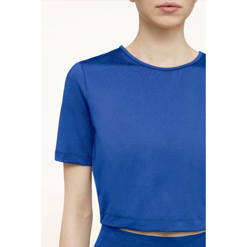 Wolford Workout Top Short Sleeve Dazzling Blue size Medium New with Tags
